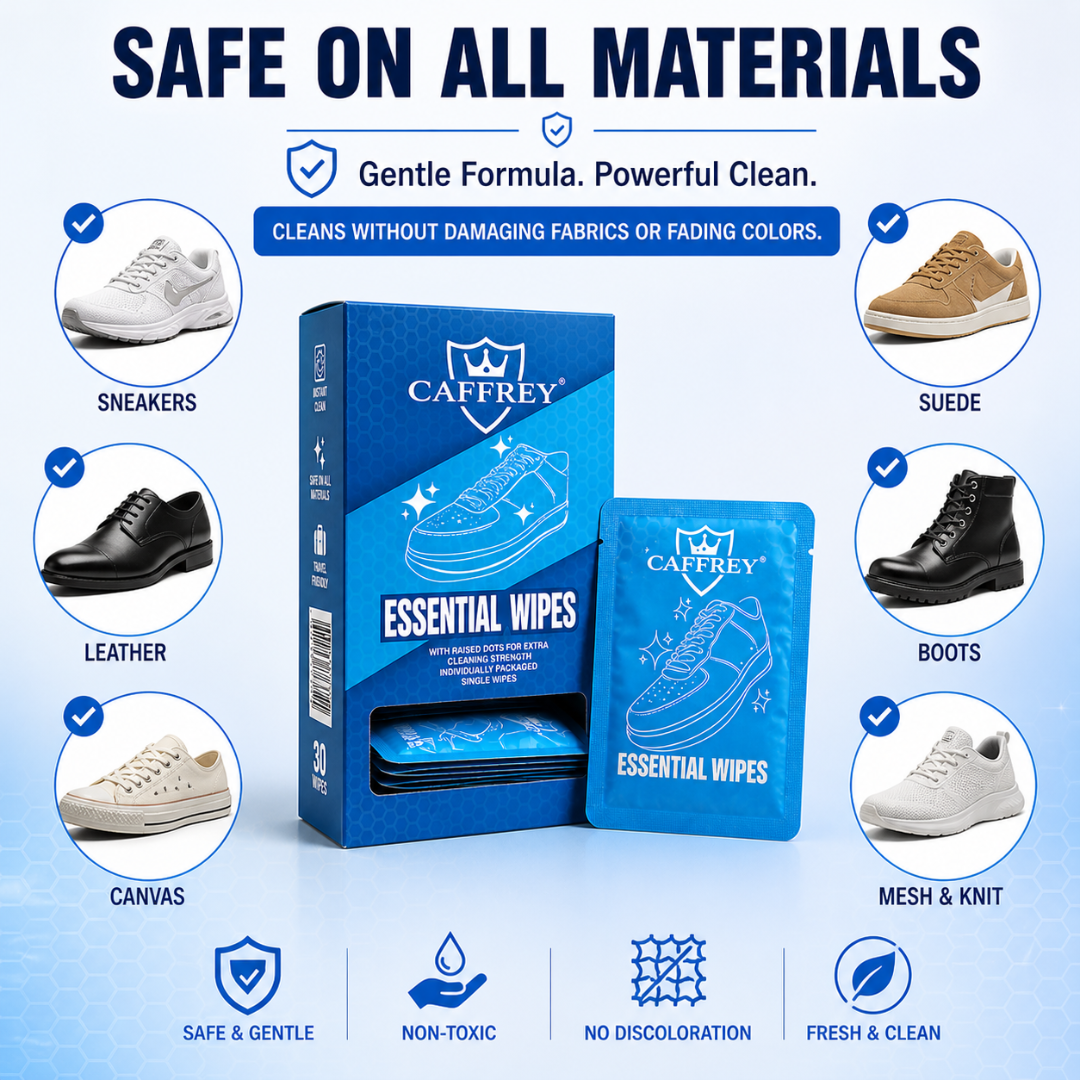 Caffrey Essential Wipes — Sneaker Cleaning Wipes, 30 Pack