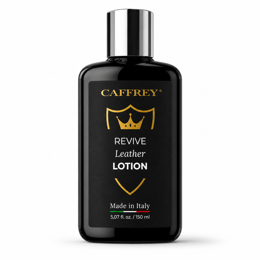 CAFFREY Revive Leather Lotion, black 150 ml bottle with silver cap