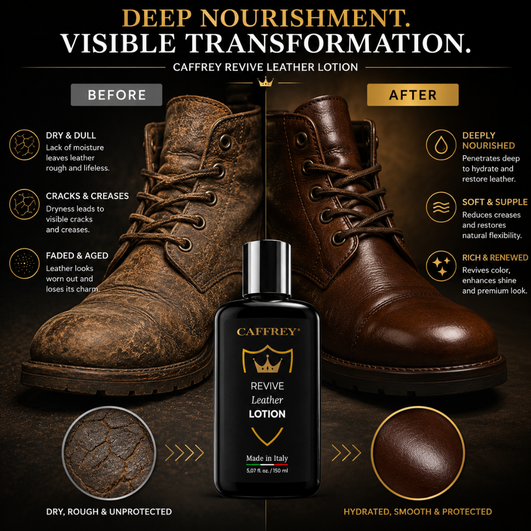 Existing CAFFREY Revive Leather Lotion promotional boot comparison