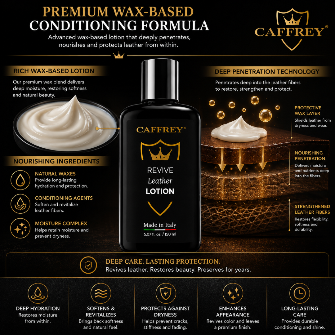 Existing CAFFREY Revive Leather Lotion formula illustration