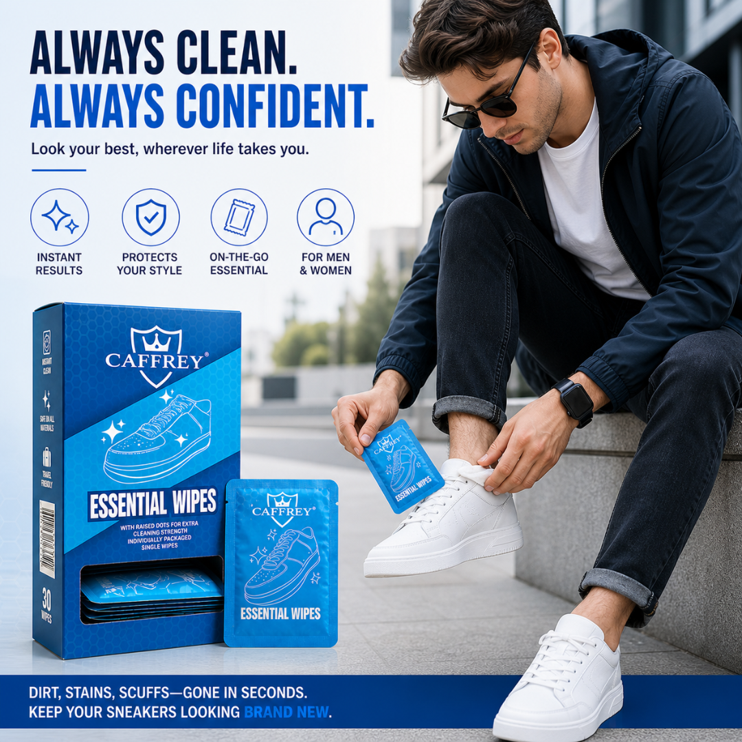 Caffrey Essential Wipes — Sneaker Cleaning Wipes, 30 Pack