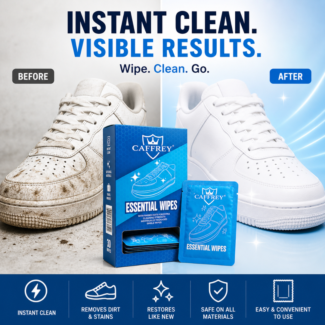 Caffrey Essential Wipes — Sneaker Cleaning Wipes, 30 Pack