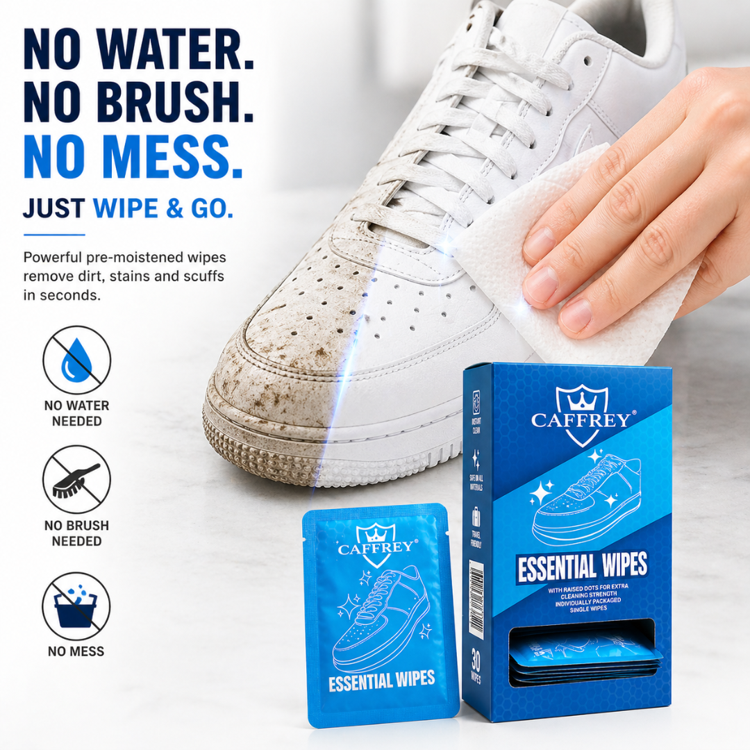 Caffrey Essential Wipes — Sneaker Cleaning Wipes, 30 Pack