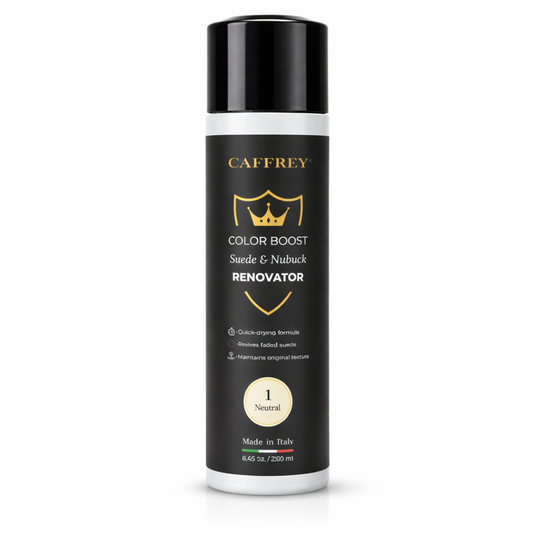 Caffrey Suede & Nubuck Renovator Spray 250ml – Restore Color & Texture | Waterproof & UV Protection | Suede Dye for Shoes, Boots, Bags | Made in Italy