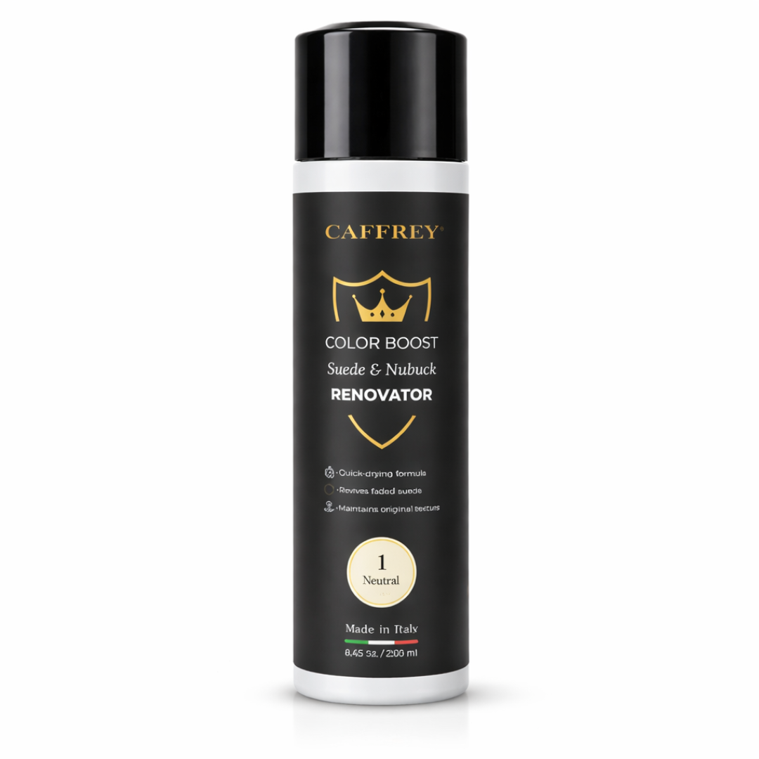 Caffrey Suede & Nubuck Renovator Spray 250ml – Restore Color & Texture | Waterproof & UV Protection | Suede Dye for Shoes, Boots, Bags | Made in Italy
