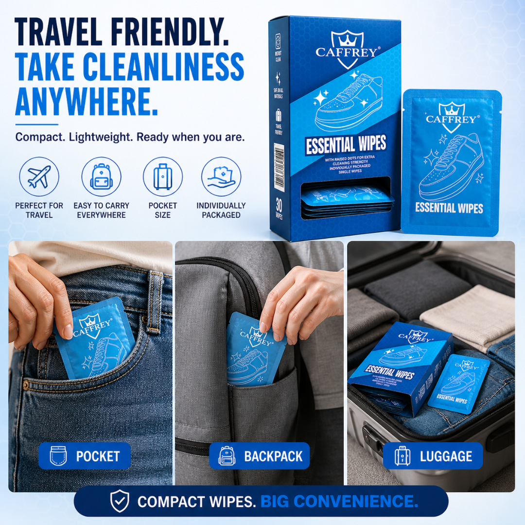 Caffrey Essential Wipes — Sneaker Cleaning Wipes, 30 Pack
